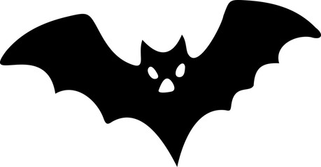 Minimalist bat silhouette design for icon