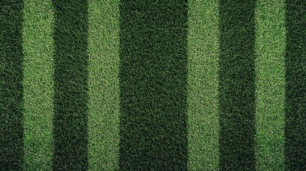 Green grass seamless texture on striped sport field. Astro turf pattern. Carpet or lawn top view. Baseball, soccer, football or golf game. Fake plastic or fresh ground for game play