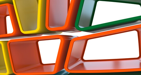 Aufkleber - Mosaic triangular low poly style abstract geometric background