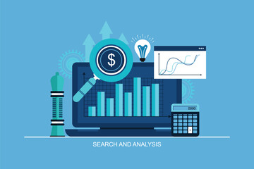 Poster -  Search and analysis of information, communication and services, marketing and research, information, statistics and analytics