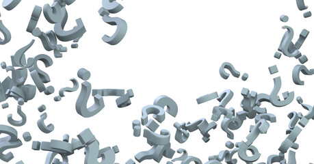 Aufkleber - question icons, original 3d rendering; business and marketing concepts