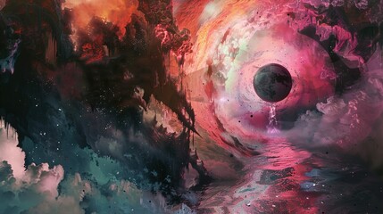 Canvas Print - Cosmic Dreamscape: A Surreal Journey Through the Galaxy