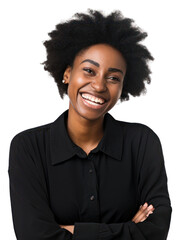 Sticker - PNG Black Woman smilling portrait adult smile.