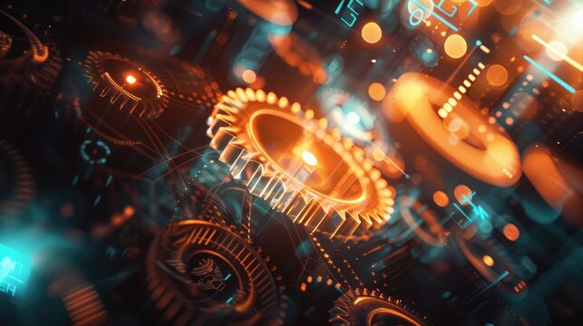 Future artificial intelligence technology concept, abstract minimalist background