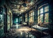 © Sirinporn - Abandoned creepy asylum decayed hospital Halloween wallpaper haunted asylum dark eerie mood