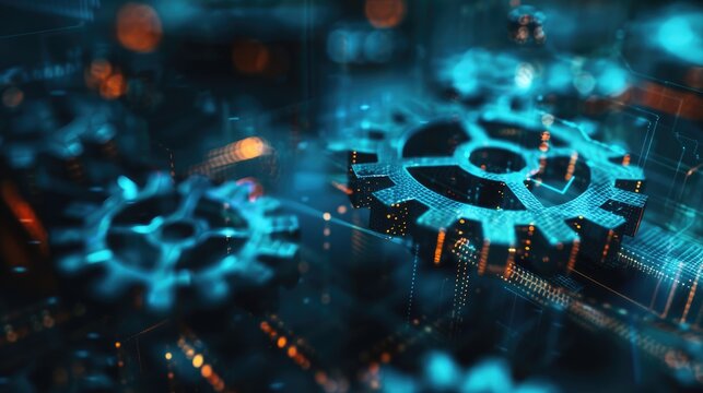 Future artificial intelligence technology concept, abstract minimalist background