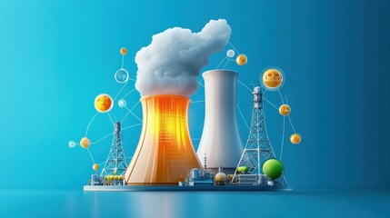 Wall Mural - Renewable nuclear energy, high safety technology