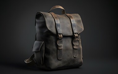 A stylish brown leather backpack with vintage design, perfect for travel or daily use, showcasing durability and elegance.