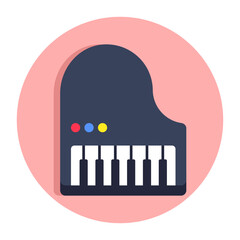 a trendy design icon of piano