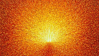 Wall Mural - An abstract image showcasing a radiant golden explosion, emanating from a central point with a dynamic burst of light and energy. The vibrant and warm tones create a sense of excitement and dynamism.