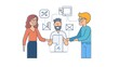 © sungedi - Two people shaking hands with a design icon in the background