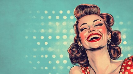 Collage  pinup pop retro sketch image of happy funny lady laughing hahaha isolated