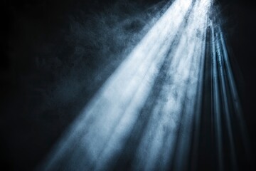 Wall Mural - spotlight on stage or gods rays isolated on black background , ai