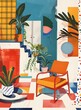 © Adobe Contributor - Modern Abstract Illustration with a Chair and Plants