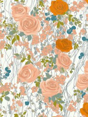 seamless floral minimalist, pastel color, pink tone, pattern style --chaos 50 --ar 3:4 --weird 1000 --v 6.1 Job ID: 91024db3-23a9-4ebc-a350-cd796491b533