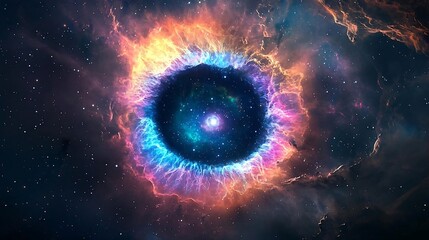 Wall Mural - Cosmic Eye Nebula  A Stellar Spectacle