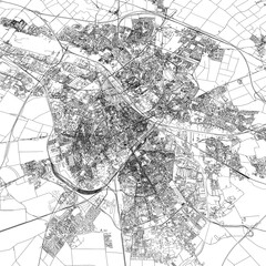 3D illustration of city and urban in Reims France