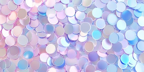 Sticker - Pastel colored abstract composition with soft circular shapes for creative background design.