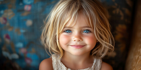 Portrait of a beautiful little girl looking at the camera