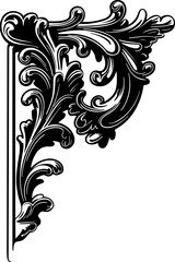 Wall Mural - Ornate Vintage Corner Flourish Design