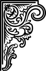 Canvas Print - Elegant Ornate Corner Decoration Design