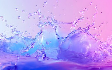 Poster - Stunning splash of water with vibrant colors, creating a captivating visual effect. Perfect for design or artistic projects.