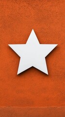 Poster - A white star is on a red background