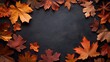 © Otseira - Autumn leaves background with copy space