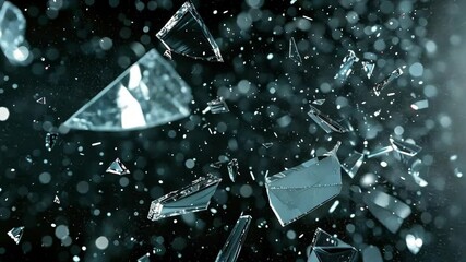 Poster - Explosive shards burst into the air, creating a vibrant display of light and energy at nighttime
