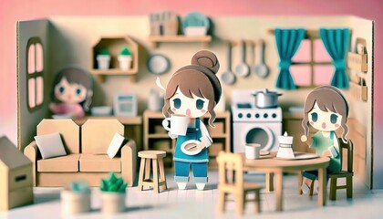 Cozy Kitchen Paper Craft