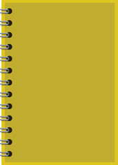 Poster - Yellow notebook with a spiral binding is a classic tool for taking notes
