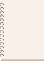 Poster - Blank spiral notepad with white paper is open and isolated on a white background, ready for your message