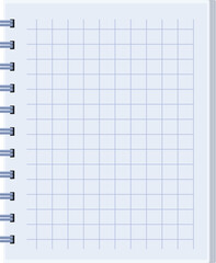 Poster - Blank spiral notepad with squared paper is open and ready for notes, lists, or drawings