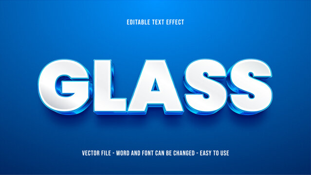 Glossy editable text effect, luxury text style effect