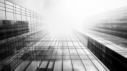 Wall Mural - Abstract black and white architectural sketch of a bustling food court with vendors and diners, high resolution