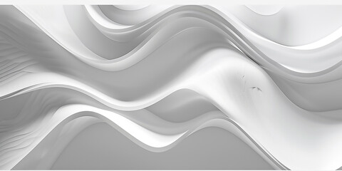 Wall Mural - Abstract white and light gray wave modern soft luxury texture with smooth and clean