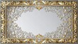© InspireStock Gallery - Silver and gold frame with intricate designs and elegant details, luxurious, shiny, metallic, ornate, decoration