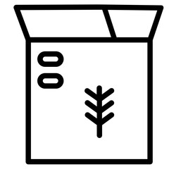 Sticker - Cereal Grain Wheat Line Icon