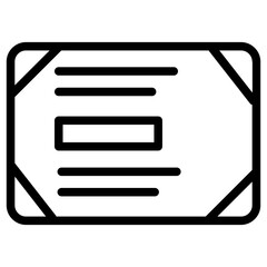 Sticker - Academy Certificate Award Line Icon