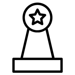 Sticker - Award Medal Trophy Line Icon