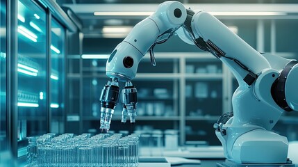 Poster - Robotic Arm Filling Glass Tubes in a Sterile Laboratory Setting