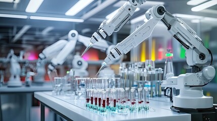 Poster - Robotic Arm Dispensing Liquid into Test Tubes in a Laboratory Setting