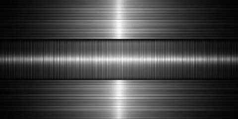 Aufkleber - Polished black metal background with striped abstract texture, metallic, shiny, dark, polished, texture, surface, backdrop