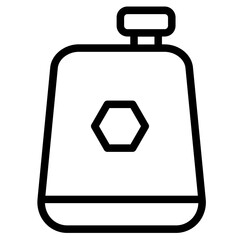 Canvas Print - Bottle Cleaner Tool Line Icon