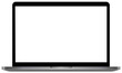 © Ankit - Apple MacBook Pro laptop mockup template with blank display and black frame. Notebook device product advertisement and showcase object PNG illustration