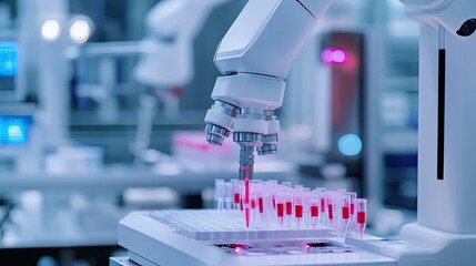 Poster - Automated Robotic Arm Dispensing Liquid into Test Tubes in a Laboratory Setting