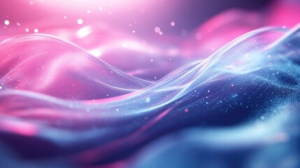 Poster - Futuristic background featuring soft, glowing light colors and smooth, flowing lines, offering a sleek