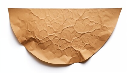 wooden paper crumples on a white background and water drops, ivory foundation texture