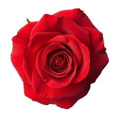 Wall Mural - Stunning red rose with intricate petals isolated transparent