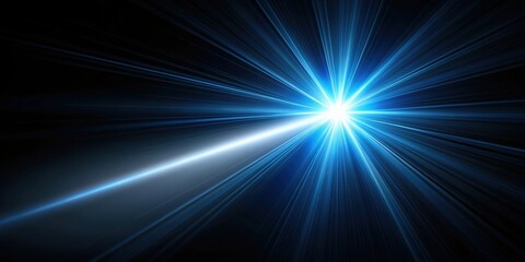Aufkleber - Close up of a light beam on a black background, light, beam, isolated, black, background, bright, glowing